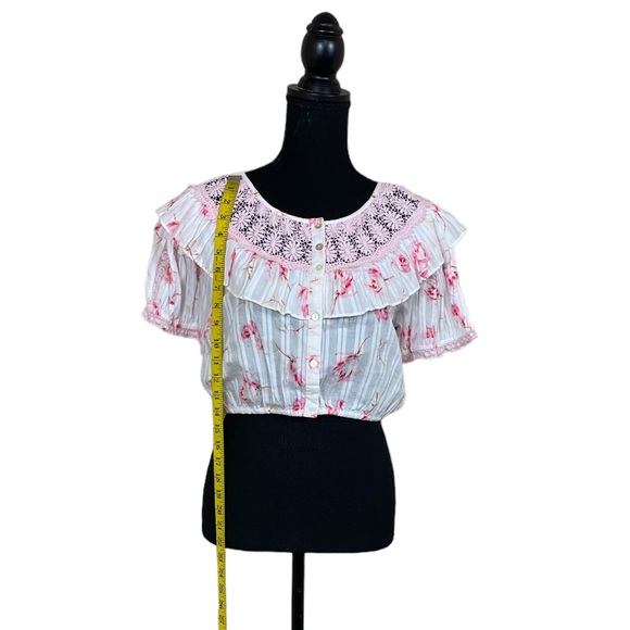 NWT LoveShackFancy “Elaina” Floral Crop Top - Picture 10 of 15